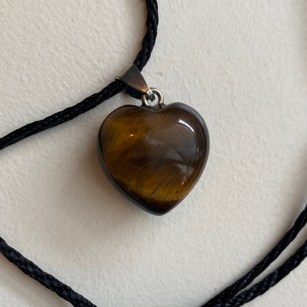 Tiger's Eye Heart Pendant